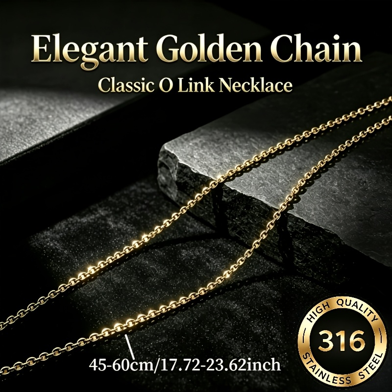 Unisex Easy O-Shaped Necklace, Minimalist Accessory